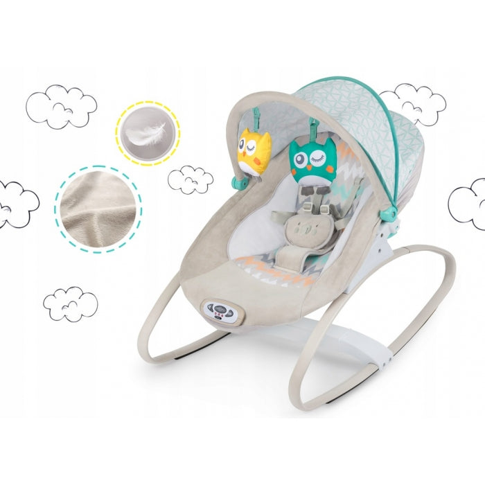 Balansoar cu vibratii si muzica Ricokids 7320 - Gri