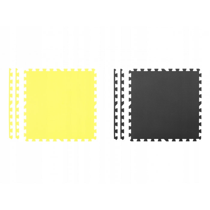 Salteluta de joaca tip puzzle 180 X 180 cm Ricokids 7497 - Galben - Gri - Negru