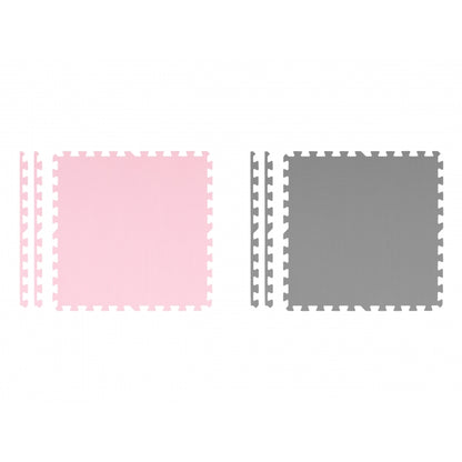 Salteluta de joaca tip puzzle 180 X 180 cm Ricokids 7498 - Roz - Gri