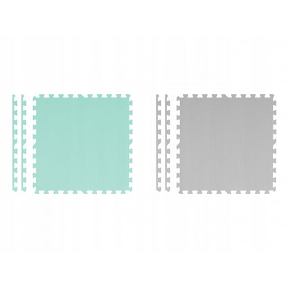 Salteluta de joaca tip puzzle 180 X 180 cm Ricokids 7499 - Turcoaz - Gri