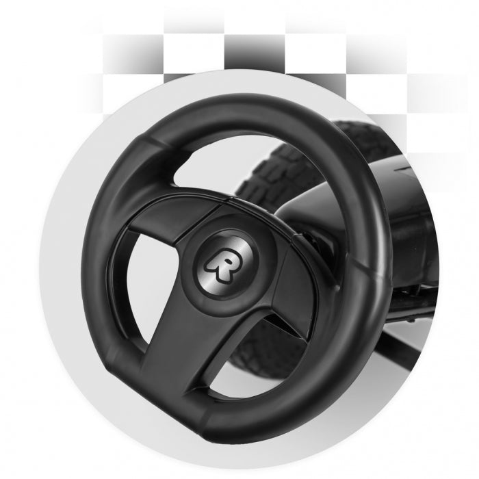 Kart cu pedale si roti gonflabile, Gokart RK-590 Ricokids 759000, Negru