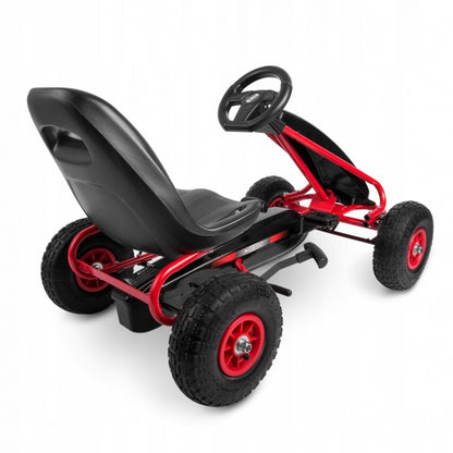 Kart cu pedale si roti gonflabile, Gokart RK-590 Ricokids 759001, Rosu