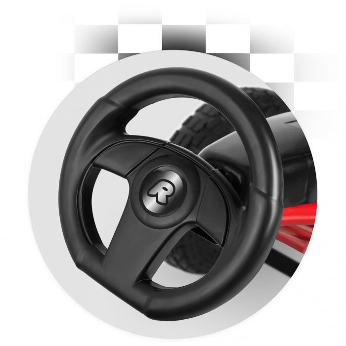 Kart cu pedale si roti gonflabile, Gokart RK-590 Ricokids 759001, Rosu