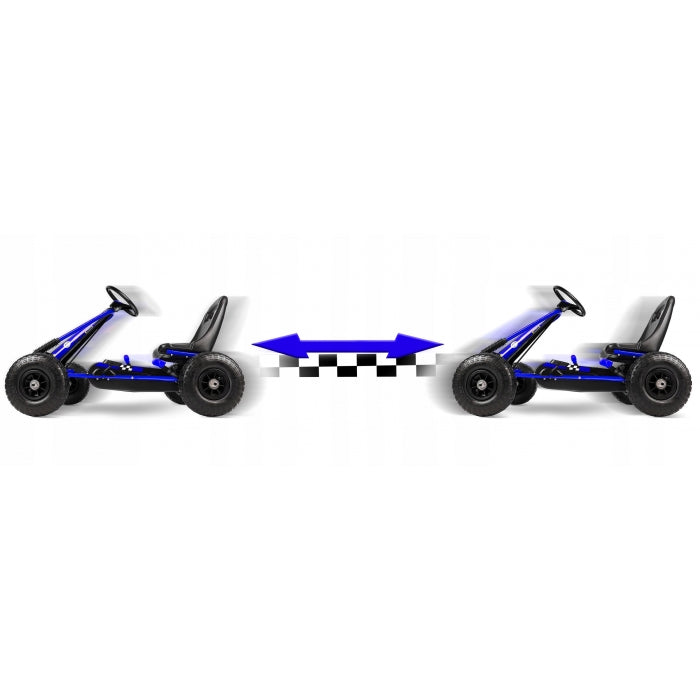 Kart cu pedale si roti gonflabile, Gokart RK-594 Ricokids 759400, Albastru