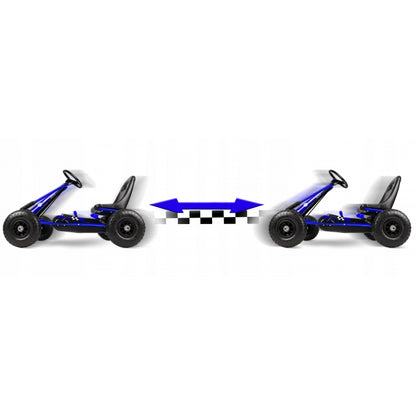 Kart cu pedale si roti gonflabile, Gokart RK-594 Ricokids 759400, Albastru