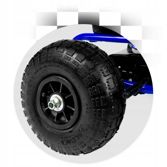 Kart cu pedale si roti gonflabile, Gokart RK-594 Ricokids 759400, Albastru
