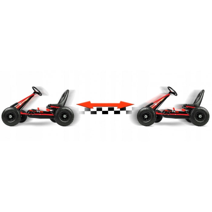 Kart cu pedale si roti gonflabile, Gokart RK-594 Ricokids 759401, Rosu
