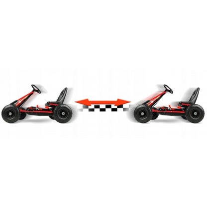 Kart cu pedale si roti gonflabile, Gokart RK-594 Ricokids 759401, Rosu