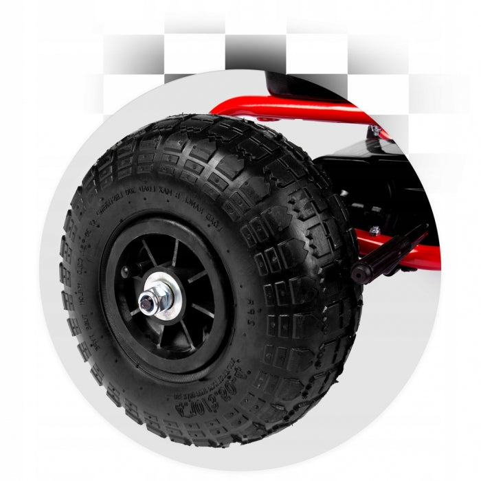 Kart cu pedale si roti gonflabile, Gokart RK-594 Ricokids 759401, Rosu