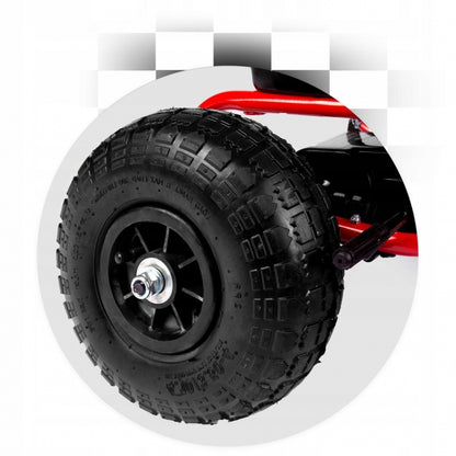 Kart cu pedale si roti gonflabile, Gokart RK-594 Ricokids 759401, Rosu