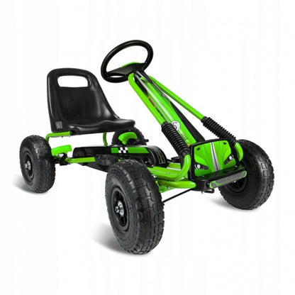 Kart cu pedale si roti gonflabile, Gokart RK-594 Ricokids 759402, Verde