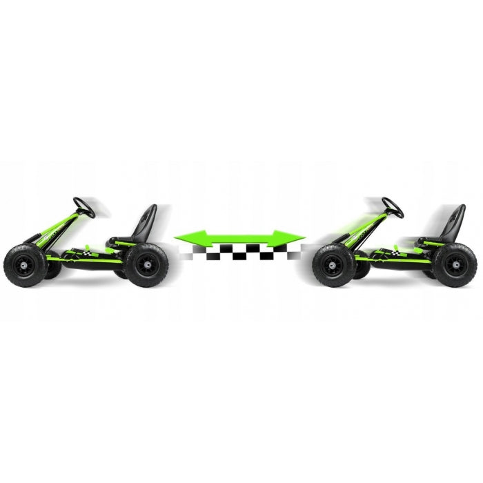 Kart cu pedale si roti gonflabile, Gokart RK-594 Ricokids 759402, Verde