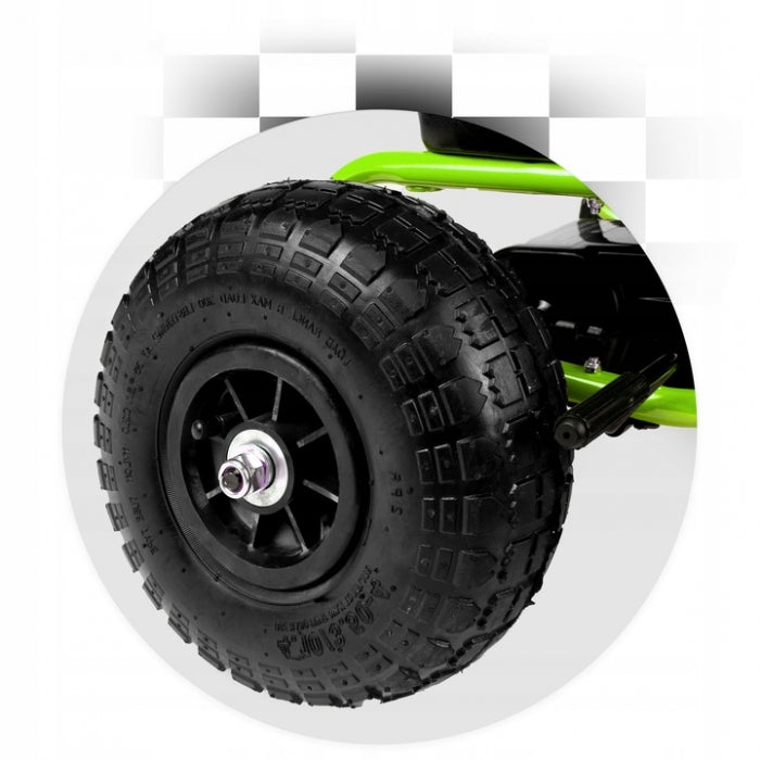 Kart cu pedale si roti gonflabile, Gokart RK-594 Ricokids 759402, Verde