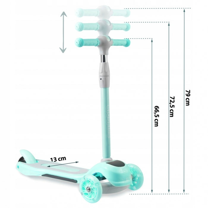 Trotineta cu roti cu LED Ricokids Piko 765000 - Turcoaz