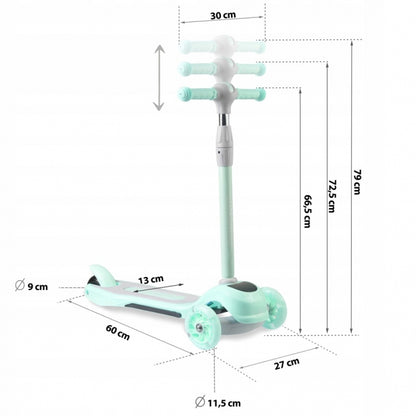 Trotineta cu roti cu LED Ricokids Piko 765000 - Turcoaz