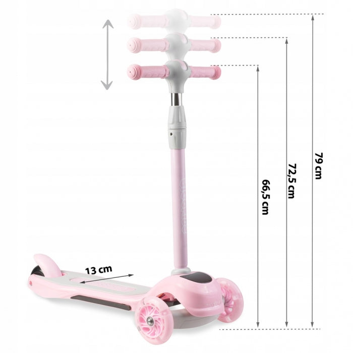 Trotineta cu roti cu LED Ricokids Piko 765001 - Roz