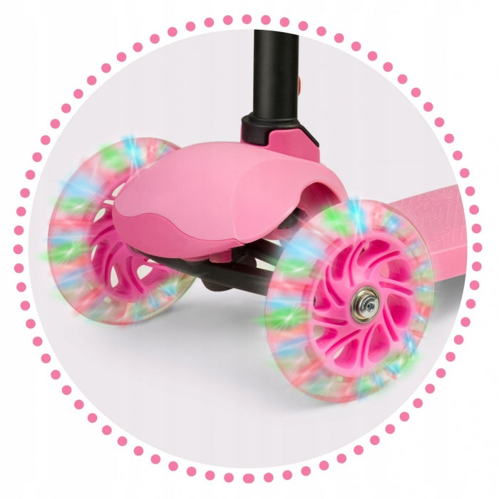 Trotineta cu roti cu LED Ricokids Loco 765102 - Roz