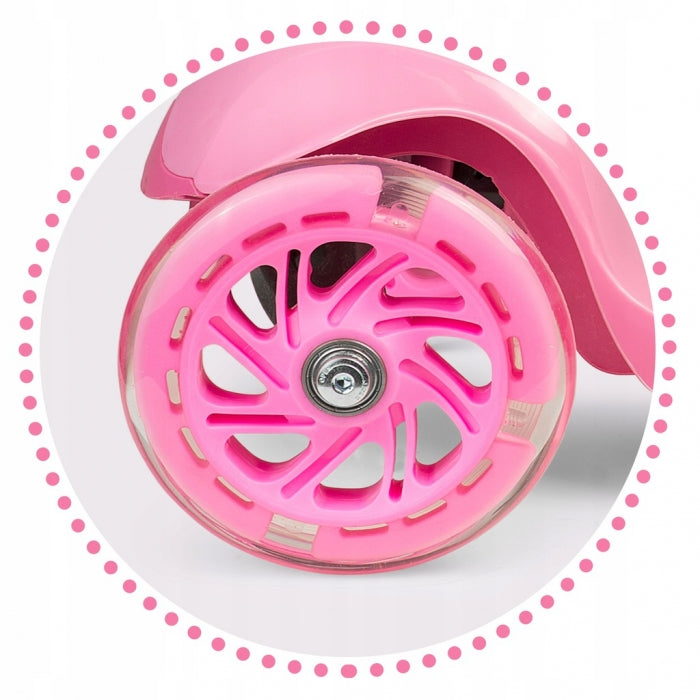 Trotineta cu roti cu LED Ricokids Loco 765102 - Roz