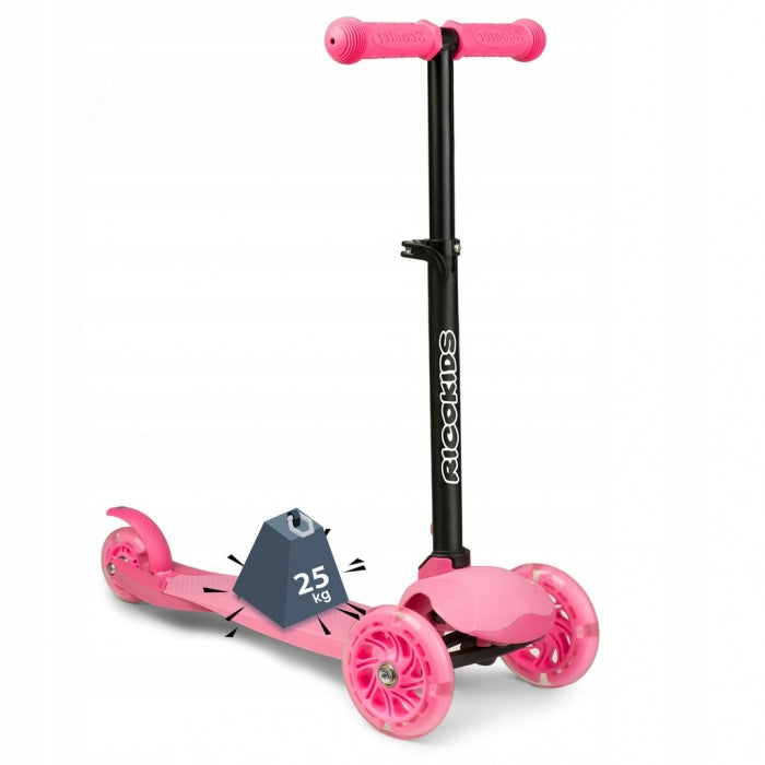 Trotineta cu roti cu LED Ricokids Loco 765102 - Roz