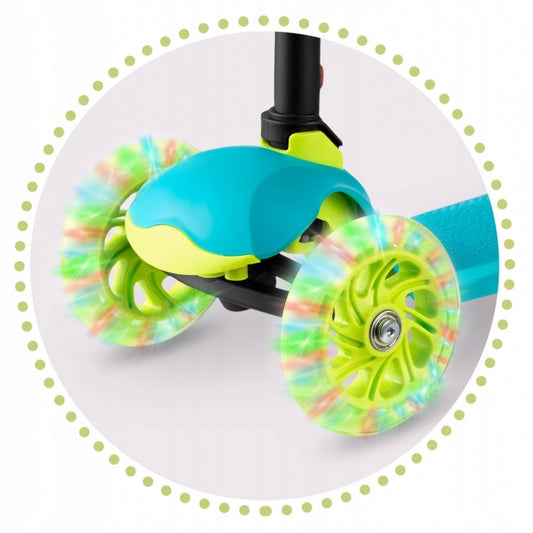 Trotineta cu roti cu LED Ricokids Loco 765103 - Turcoaz