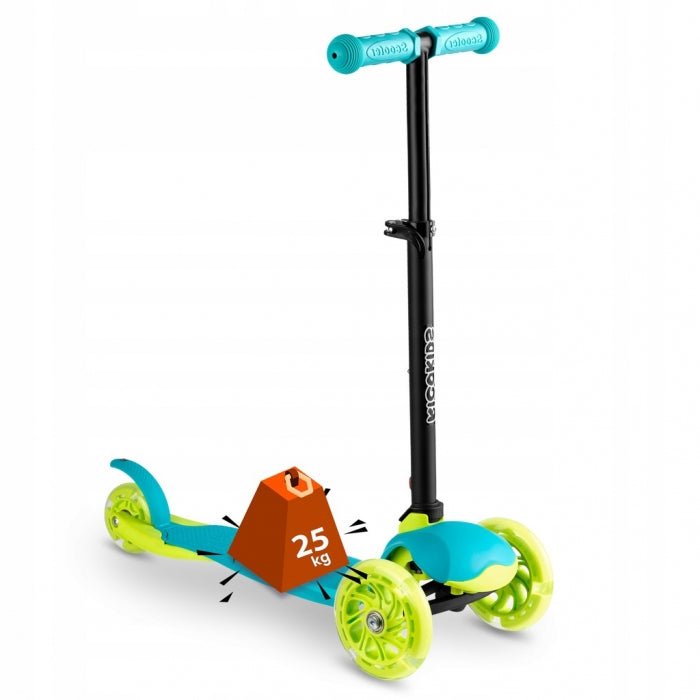 Trotineta cu roti cu LED Ricokids Loco 765103 - Turcoaz