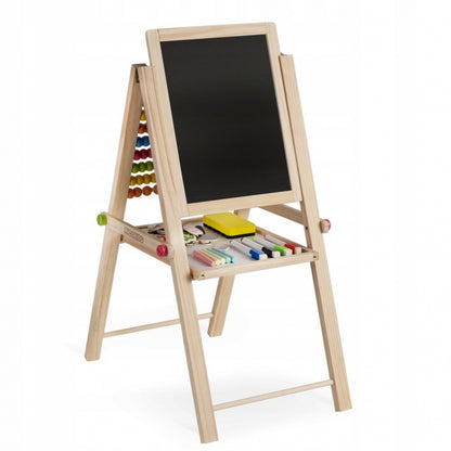 Tabla educationala cu doua fete si accesorii Ricokids RK-803, 66 x 45 x 32 cm, Natur