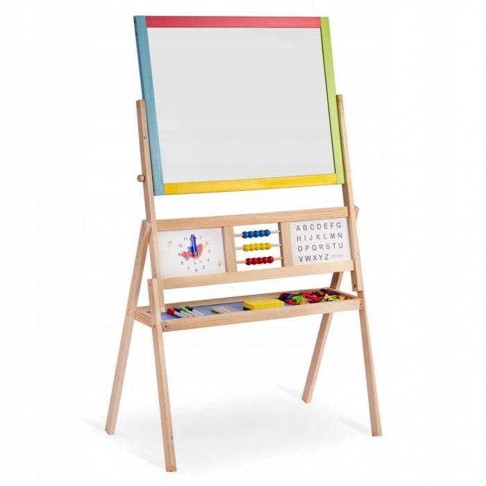 Tabla educationala cu doua fete si accesorii Ricokids RK-801, 113 x 69 x 37 cm, Multicolora