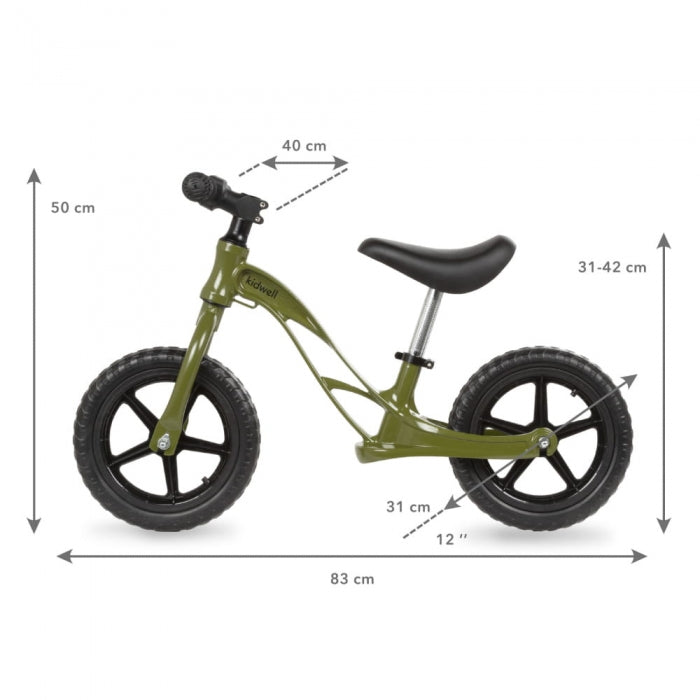 Bicicleta fara pedale cu cadru din magneziu Kidwell Rocky Khaki