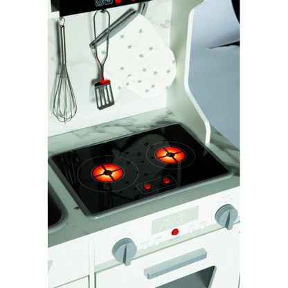 Bucatarie din lemn cu sunete, lumini si accesorii, Ecotoys TL10181