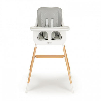 Scaun de masa cu picioare din lemn Ecotoys C-221, Gri