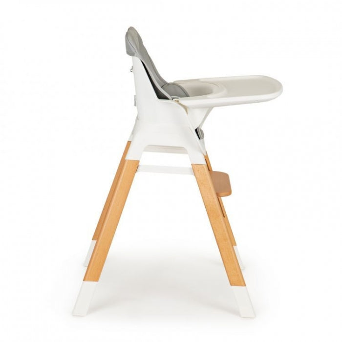 Scaun de masa cu picioare din lemn Ecotoys C-221, Gri