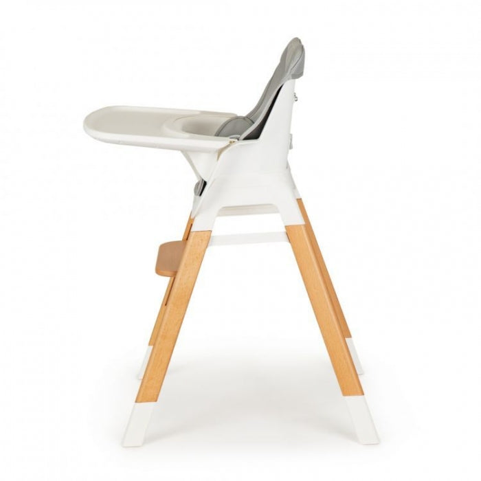 Scaun de masa cu picioare din lemn Ecotoys C-221, Gri