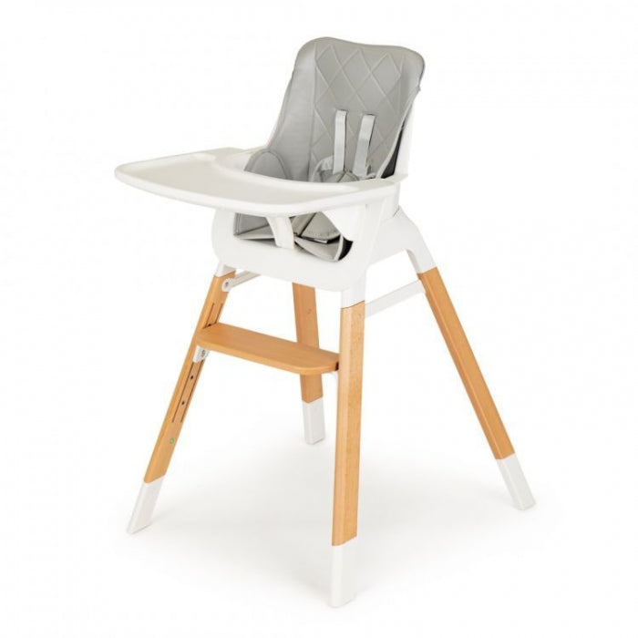 Scaun de masa cu picioare din lemn Ecotoys C-221, Gri