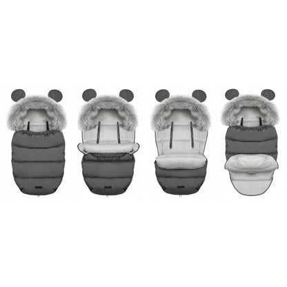 Sac de dormit 95 x 48 cm Ricokids Elmi 720001 - Gri inchis