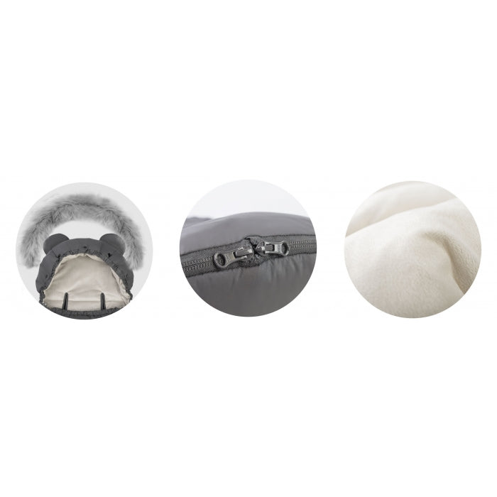 Sac de dormit 95 x 48 cm Ricokids Elmi 720001 - Gri inchis