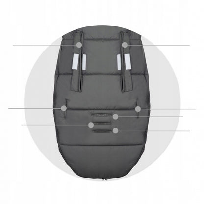 Sac de dormit 95 x 48 cm Ricokids Elmi 720001 - Gri inchis