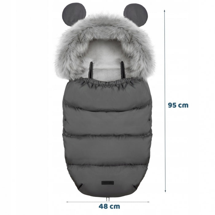 Sac de dormit 95 x 48 cm Ricokids Elmi 720001 - Gri inchis