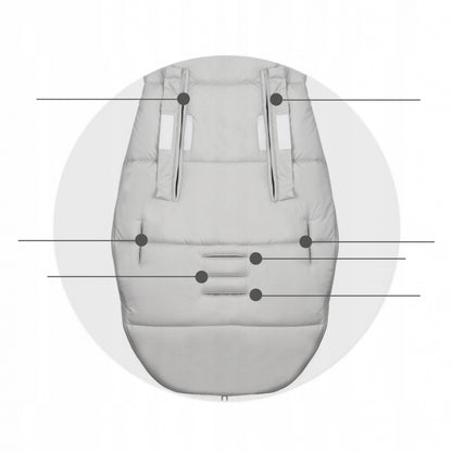 Sac de dormit 95 x 48 cm Ricokids Elmi 720002 - Gri deschis