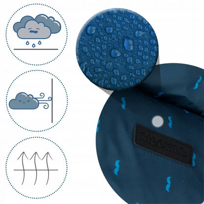 Sac de dormit 95 x 48 cm Ricokids Elmi 720004 - Bleumarin cu modele