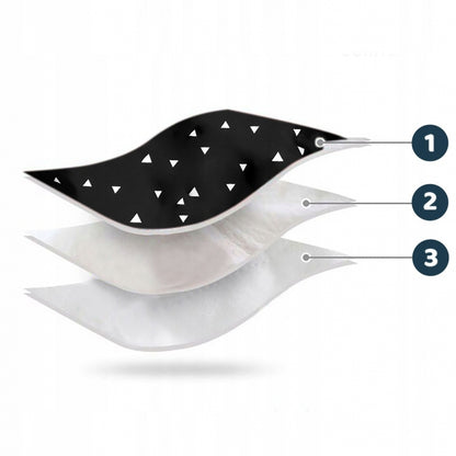 Sac de dormit 95 x 48 cm Ricokids Elmi 720007 - Negru cu triunghiuri albe