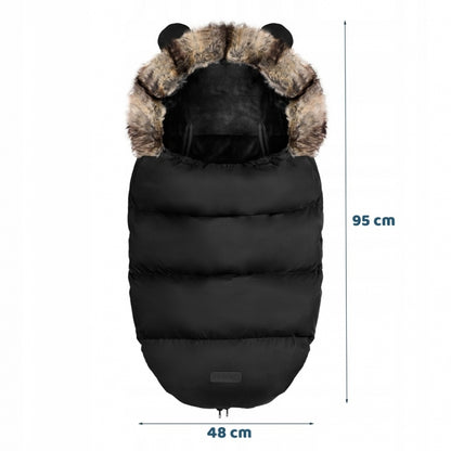 Sac de dormit 95 x 48 cm Ricokids Elmi 720008 - Negru