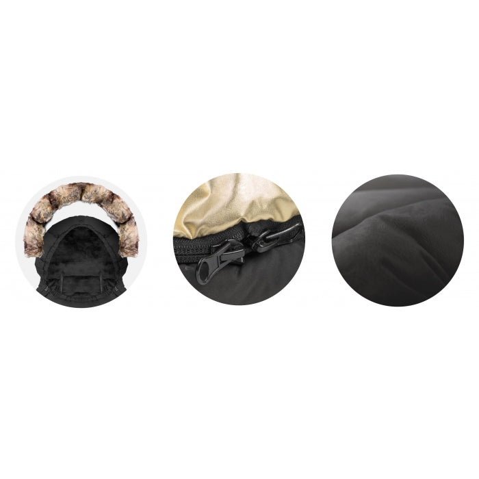 Sac de dormit Ricokids 95 x 48 cm Ricokids Elmi 720013 - Negru cu auriu