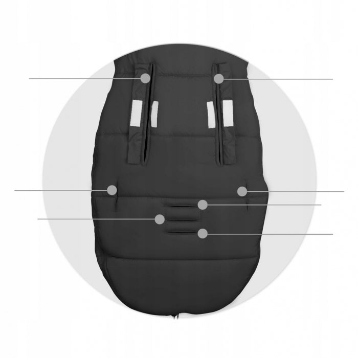 Sac de dormit Ricokids 95 x 48 cm Ricokids Elmi 720013 - Negru cu auriu