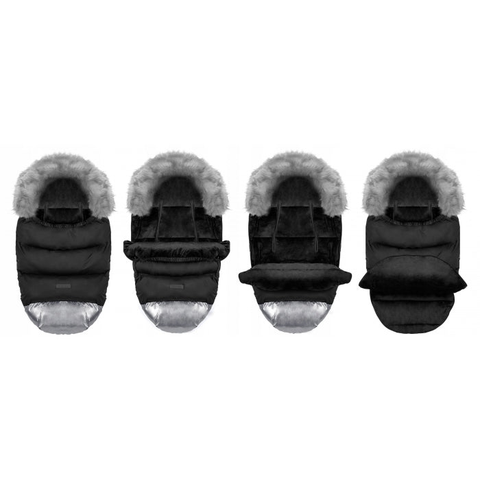 Sac de dormit 95 x 48 cm Ricokids Elmi 720014 - Negru cu argintiu