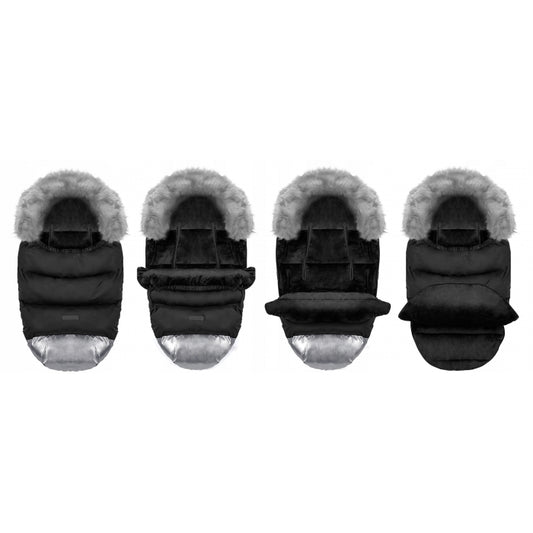 Sac de dormit 95 x 48 cm Ricokids Elmi 720014 - Negru cu argintiu