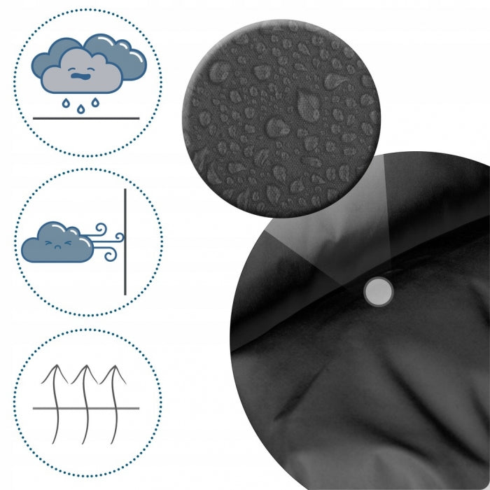 Sac de dormit 95 x 48 cm Ricokids Elmi 720014 - Negru cu argintiu