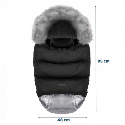 Sac de dormit 95 x 48 cm Ricokids Elmi 720014 - Negru cu argintiu