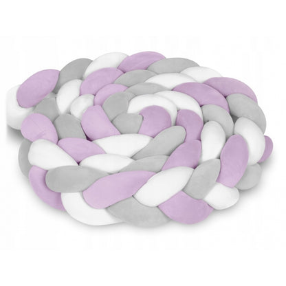 Protectie laterala pentru patut, impletita, 3 M, Ricokids 722104 - Mov