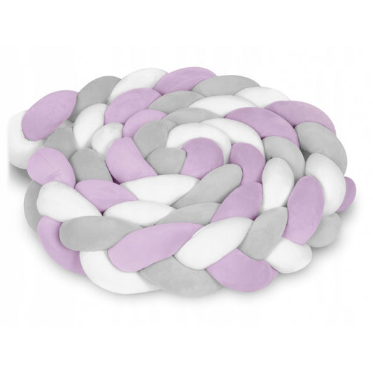 Protectie laterala pentru patut, impletita, 3 M, Ricokids 722104 - Mov