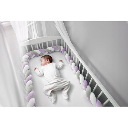 Protectie laterala pentru patut, impletita, 3 M, Ricokids 722104 - Mov
